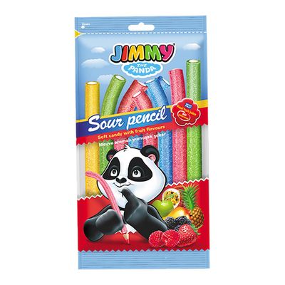 Jimmy The Panda Candy Sour Fruit Flavor Pencils 75 G
