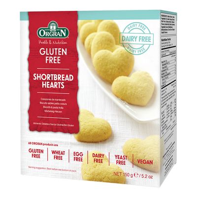 Orgran Shortbread Hearts Gluten Free 150 G