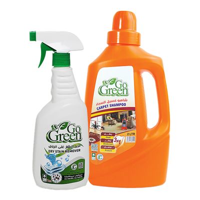 Go Green Carpet Shampoo 2 L + Dry Stain Remover 1 L