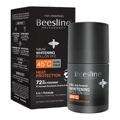 Beesline Whitening Deodorant Roll-on Silver Power Heat Protection For Men- 50ml