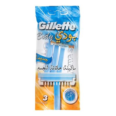 جيليت ماكينة حلاقة للجسم 3 حبات