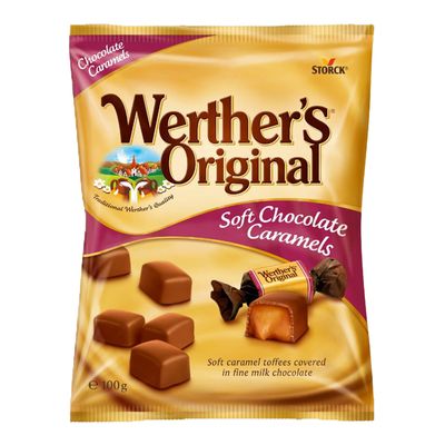 Werther's Original Caramel Toffees Covered In Milk Chocolate - 100g