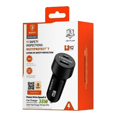 Spon Car Charger PD & USB 38 Watt