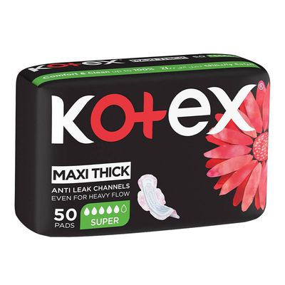 Kotex Sanitary Napkin Large With Wings 50 Pieces