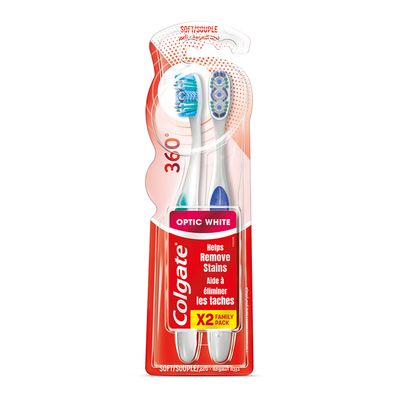 Colgate Toothbrush Soft Optic White 1+1 Free