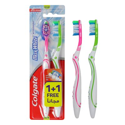 Colgate Toothbrush Max White Medium 1+1 Free