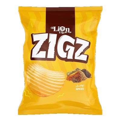 Lion Zigz Chips Spices Flavor - 55g
