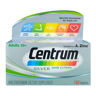 Centrum Silver With Lutein 100 Tablets