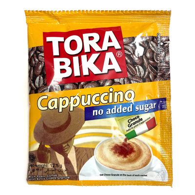 تورا بيكا كابوتشينو مع حبيبات الشوكولاتة بدون سكر مضاف 12.5 جرام