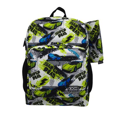Roco Backpack With Pencil Case - Safer Road Print - 17 Inch