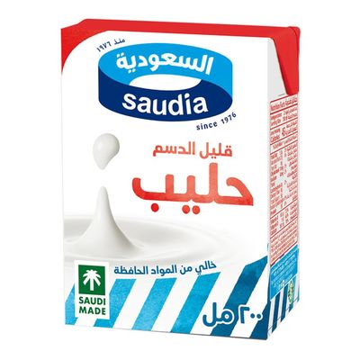 السعودية حليب طويل الأجل قليل الدسم 200 مل