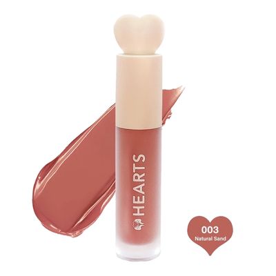 Hearts Matte Liquid Lipstick 003 Natural Sand - 6ml