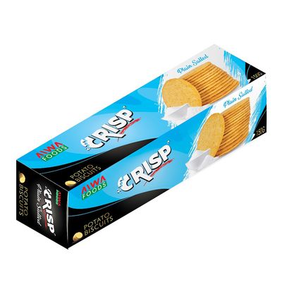 Aiwa Foods Crisp Potato Biscuits Plain Salted - 150g