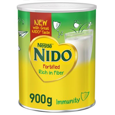 Nido Powdered Milk Fortified Rich In Fiber Pouch 900 G