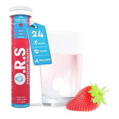 O.R.S Hydration Tablets Strawberry Flavour - 24 Tablets