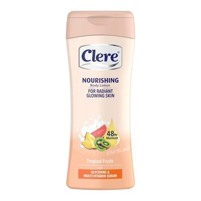 Clere Nourishing Body Lotion Tropical Fruits with Glycerine & Multi-Vitamin Serum - 400ml