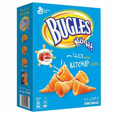 Bugles Corn Snack Ketchup Flavor 18 G × 12 Box 