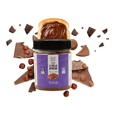 Keto Real Ketella Hazelnut Chocolate Spread No Added Sugar - 200g