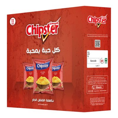 Chipster Chips Chili Flavor 25 G × 11 Box
