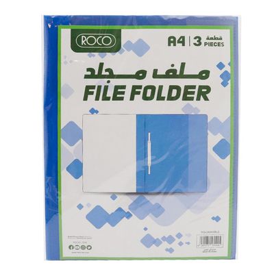 Roco File Folder Plastic A4 3 Pieces