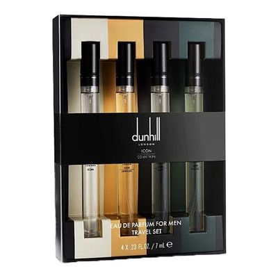 طقم دنهل ايكون عطر  للرجال فضي + ابسولو + ايليت + ريسنج - 4 × 7مل