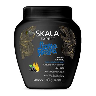 سكالا إكسبرت كريم الطين الأسود للشعر 2 في 1 مع الفحم النشط للشعر الداكن والباهت - 1000 جرام