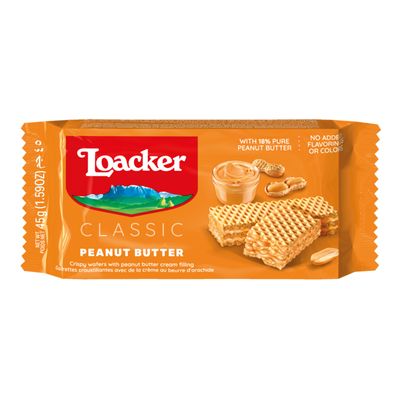 Loacker Wafer Classic Filled With Peanut Butter Cream 45 G