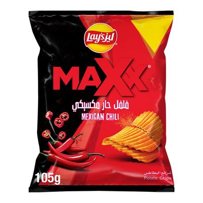 Lay's Maxx Potato Chips Maxx Mexican Chili Flavor -105g