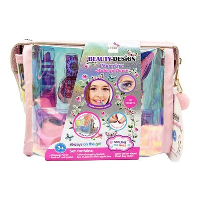 لوكي بيوتي ديزاين حقيبة ادوات تجميل تشاميلون صغيرة مع دلاية للاطفال