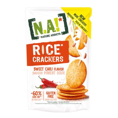 Nature Addicts Crackers Rice Sweet Chili Flavor Gluten Free 85 G