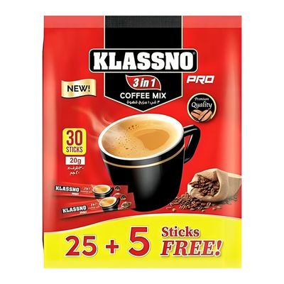 Klassno Coffee Sachets Instant 2 in1 20 G x 30
