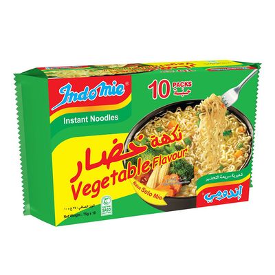 إندومي شعيرية نكهة الخضار سريعة التحضير 75 جرام × 10