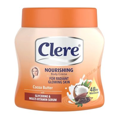 كلير كريم الجسم المغذي مع زبدة الكاكاو لبشرة مشرقة ومتوهجة - 500 مل