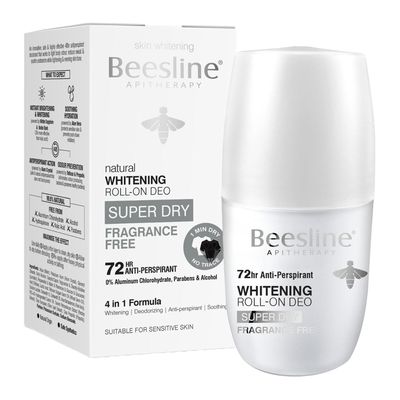 Beesline Whitening Deodorant Roll-on Super Dry Fragrance Free - 50ml