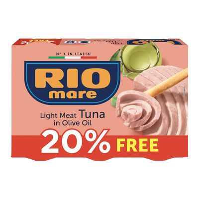 ريو ماري تونا لحم خفيف في زيت زيتون 80 جرام × 6