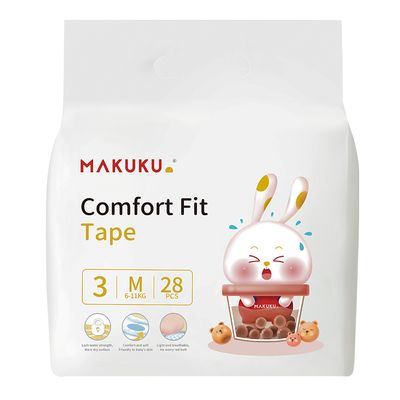Makuku Diapers Comfort Fit With Pants size  3 28 Pieces