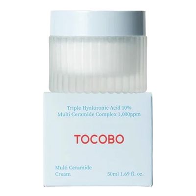 توكوبو كريم مع حمض الهيالورونيك الثلاثي بنسبة 10% ومركب السيرامايد المتعدد لترطيب البشرة - 50 مل