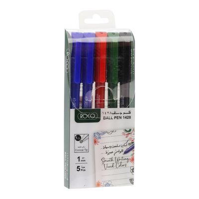 Roco Ball Pens Assorted 5 Pieces