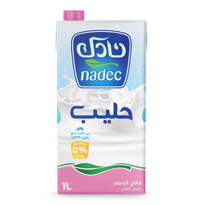 نادك حليب طويل الأجل خالي الدسم 1 لتر