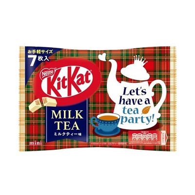 Kitkat Crispy Mini Wafers Coated In Milk Tea-flavored Chocolate Mini - Japanese Edition (Imported) - 7pcs