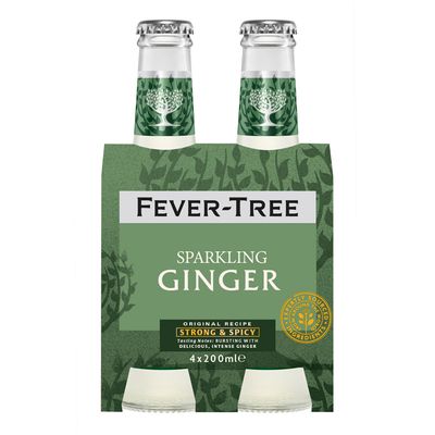 Fever Tree Soft Drink Natural Ginger Flavor 200 ML × 4