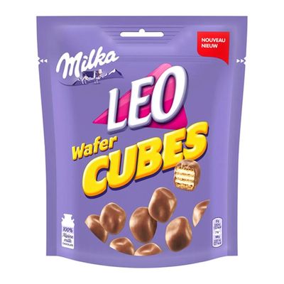 Milka Leo Crispy Wafer Cubes Coated In Milk Chocolate (Imported) - 150g