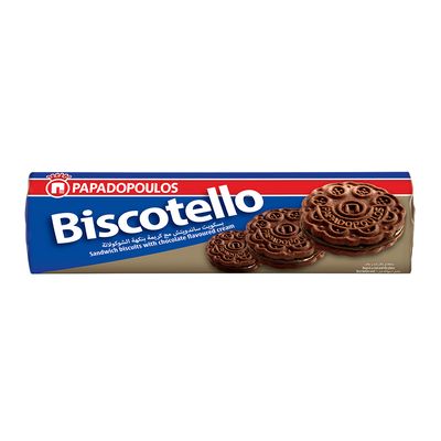 Papadopoulos Biscuitlo Sandwich Biscuits With Chocolate Flavoured 200 G