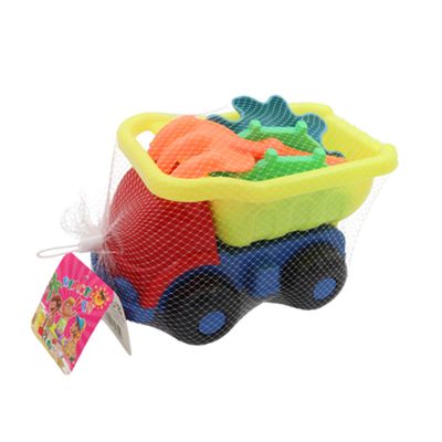 Albajad Kids Beach Toys Set In A Blue Small Bucket - 5 4pcs