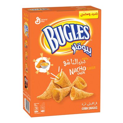 Bugles Corn Snack Nacho Cheese Flavor 15 G × 12 Box