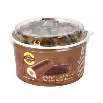 Sanabel Al Shahed Maamoul Fingers Dates Covered In Chocolate - 450g