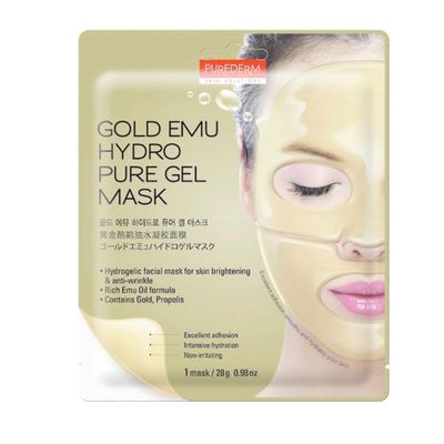 Purederm Gold Emu Hydro Pure Gel Mask To Moisturize And Purify The Face - 24g