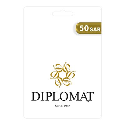 الدبلوماسي للحلويات بطاقة هدايا 50 ريال