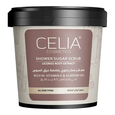 سيليا مقشر سكر رغوي بخلاصة العرق سوس غني بفيتامين E وزيت اللوز - 600 جرام