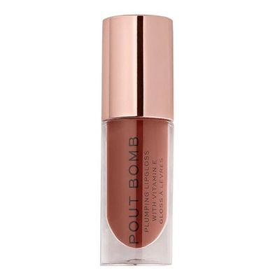 Revolution Pout Bomb Plumping Lipgloss - Deep Nude